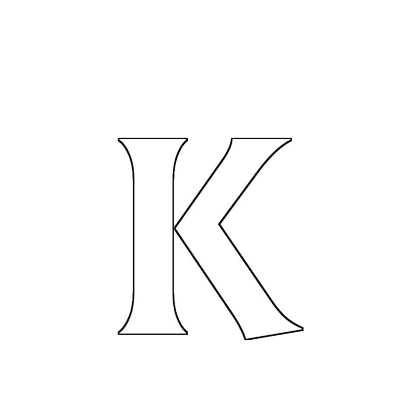 Трафарет букв