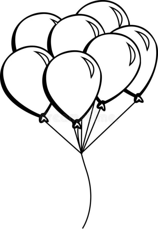 Воздушные шары раскраска