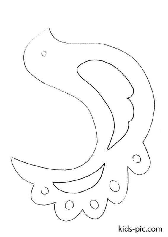 Трафареты на окна птицы