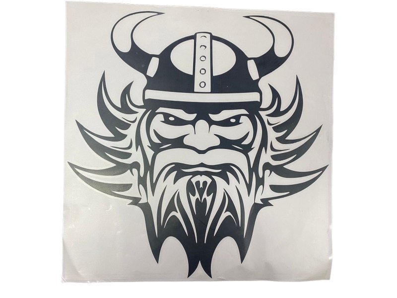 Трафарет головы викингов