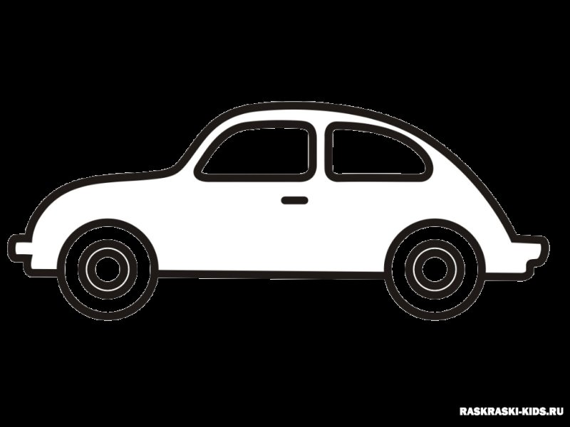 Трафарет легковой машины для детей