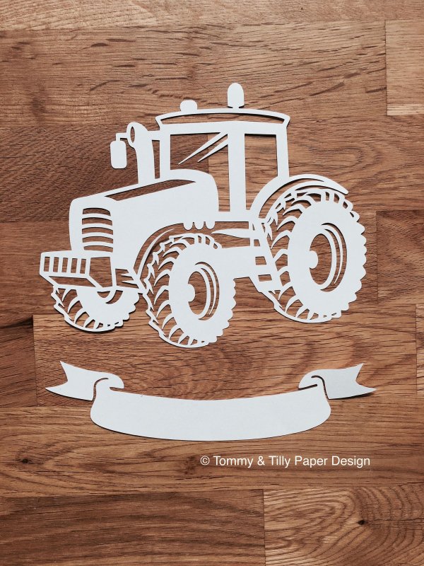 Трактор трафарет