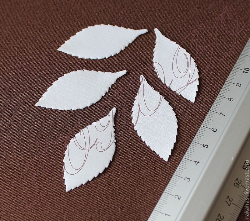 Лист розы трафарет