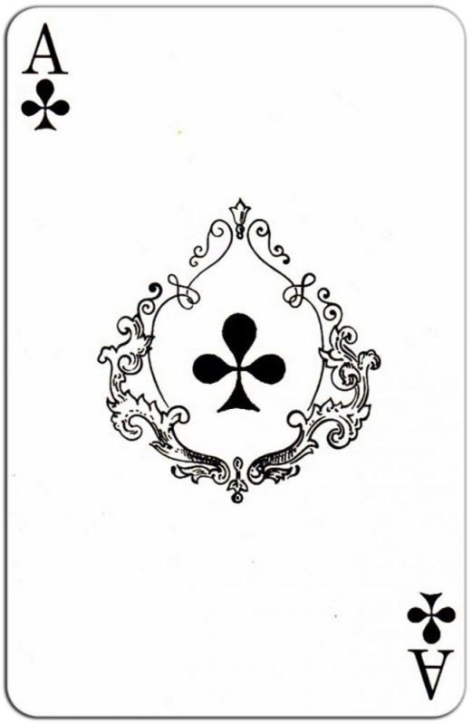 Игральные карты туз крести