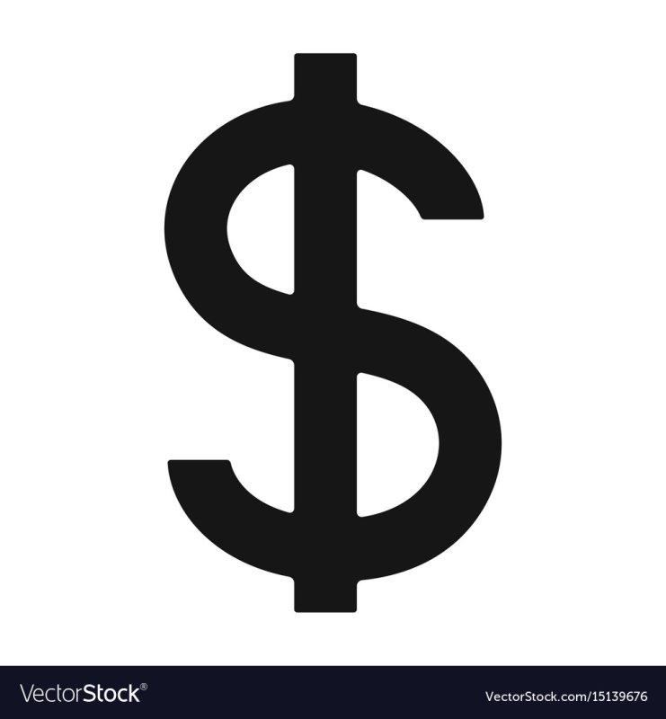 Векторный значок доллара