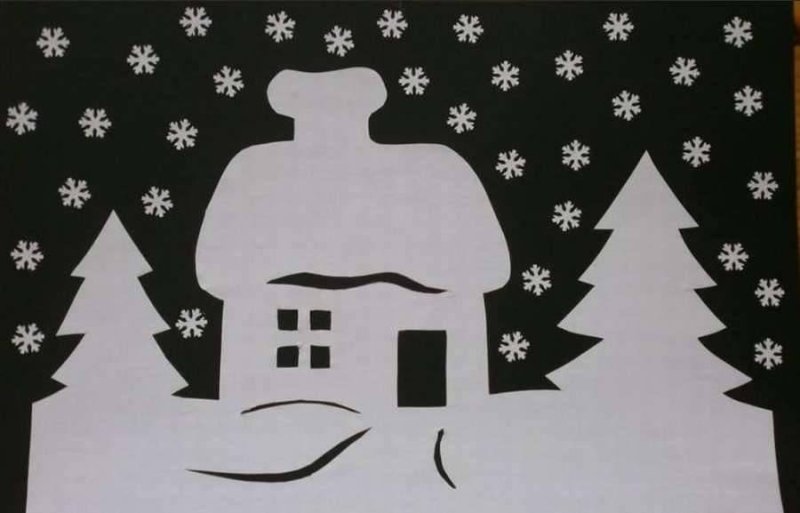 Вытынанки домики