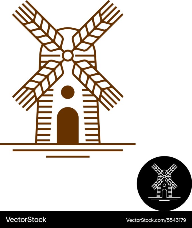 Мельница значок