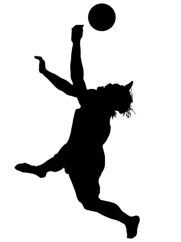 Трафарет волейболиста