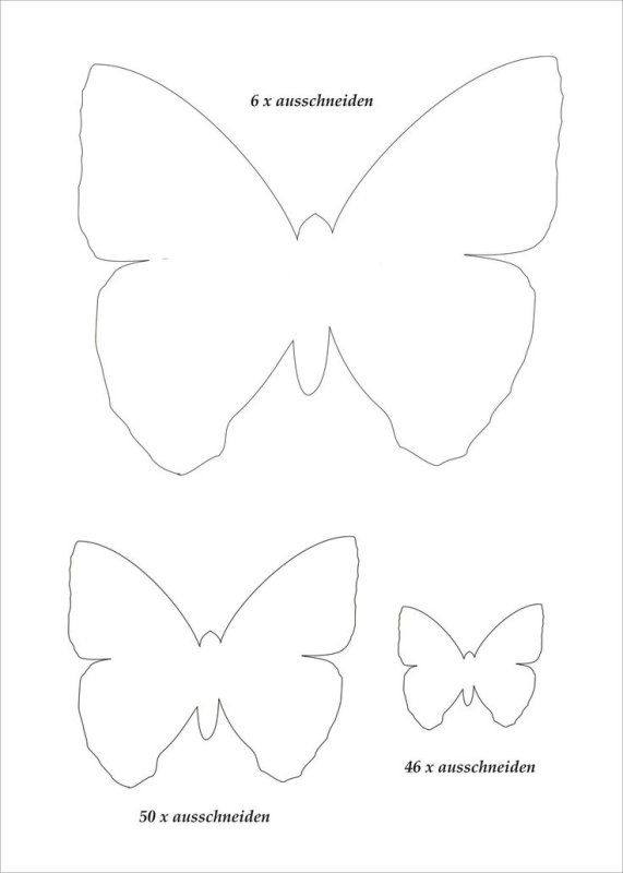 Бабочка шаблон для вырезания
