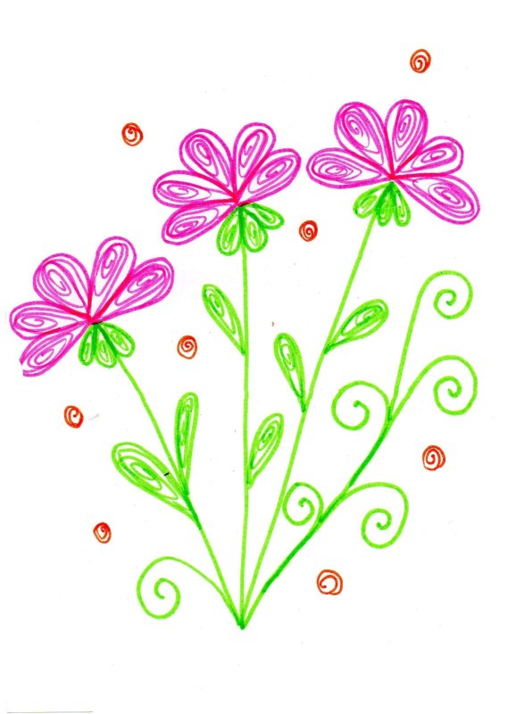 Трафареты цветов для квиллинга