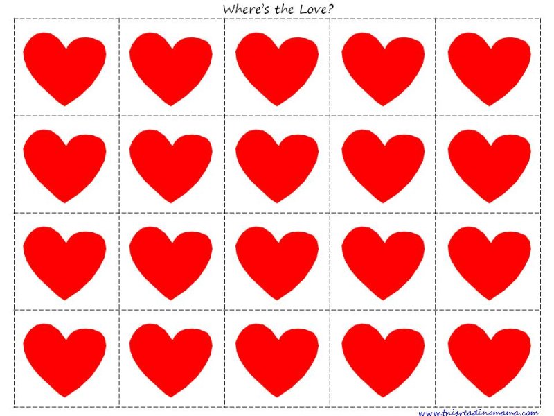 Сердечки разных размеров