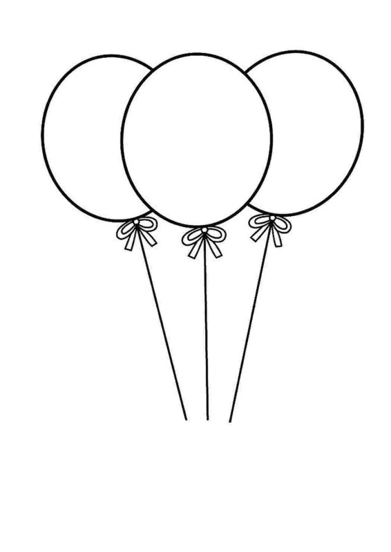 Воздушный шарик раскраска