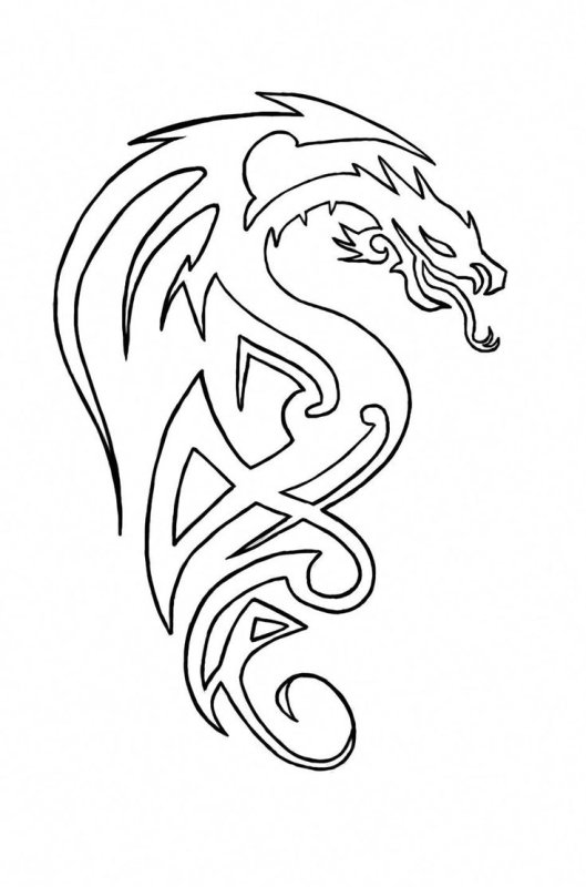 Тату эскизы дракон легкие
