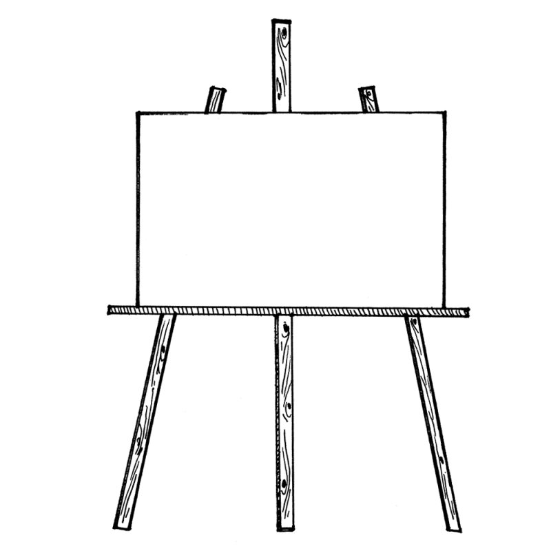 Мольберт черно белый