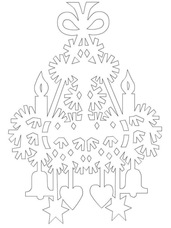 Схемы новогодних вытынанок