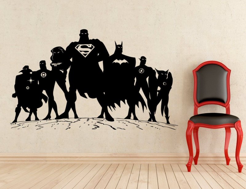 Трафарет для стен Марвел