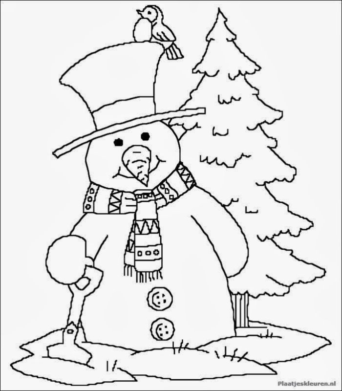 Снеговик раскраска