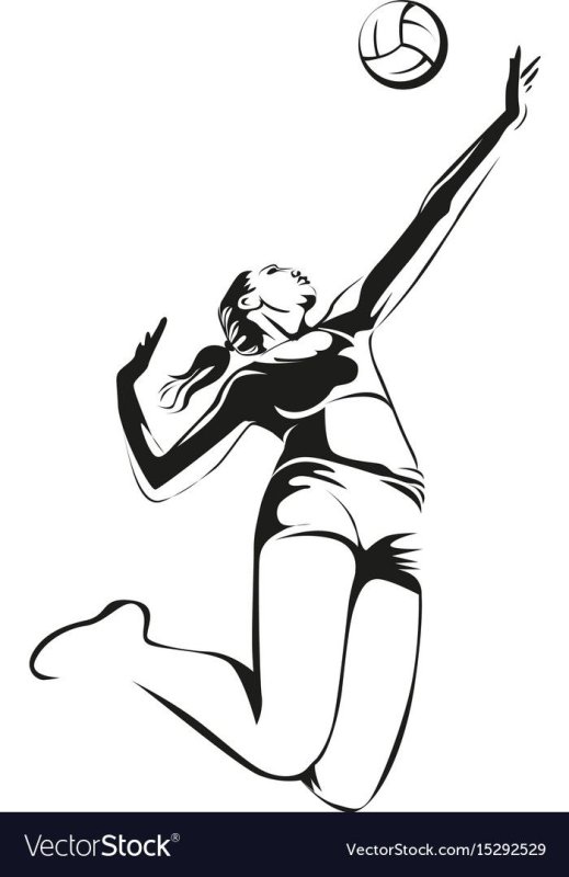 Волейболистка силуэт