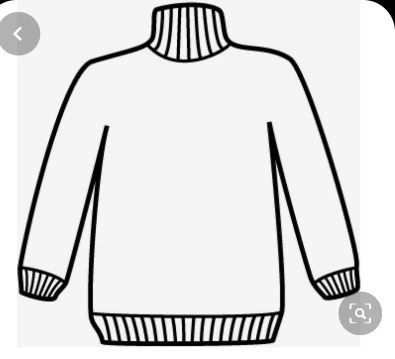 Трафарет свитера для рисования