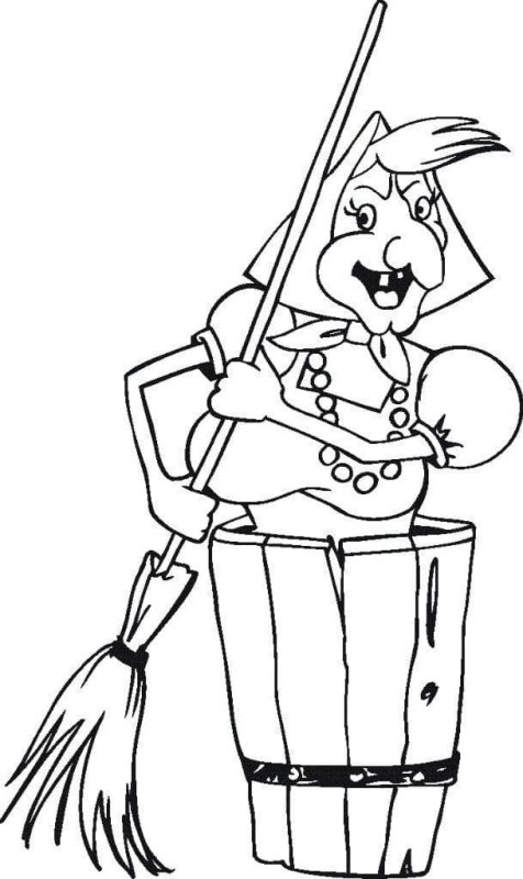 Рисунок баба Ежки