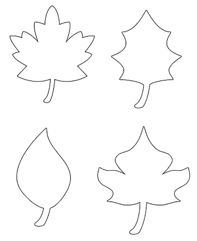 Трафарет листа ромашки для вырезания из бумаги шаблоны
