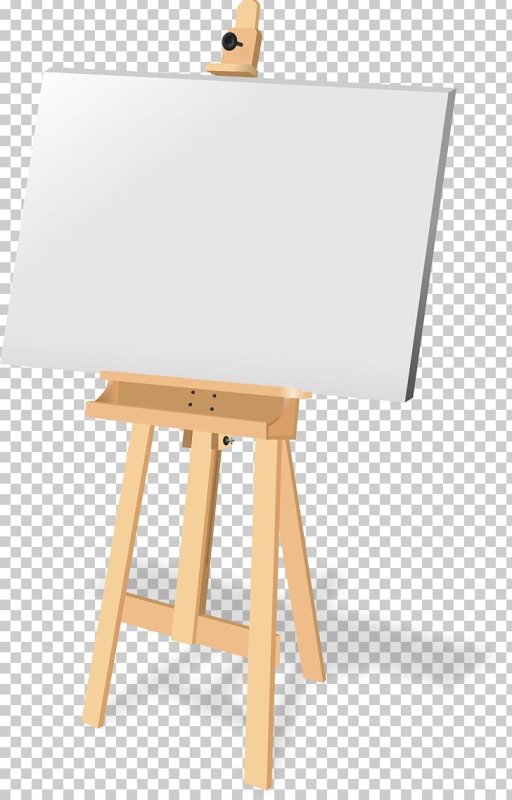 Мольберт для рисования с холстом