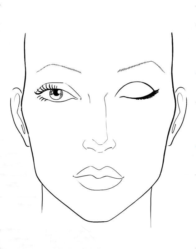 Макет лица для рисования