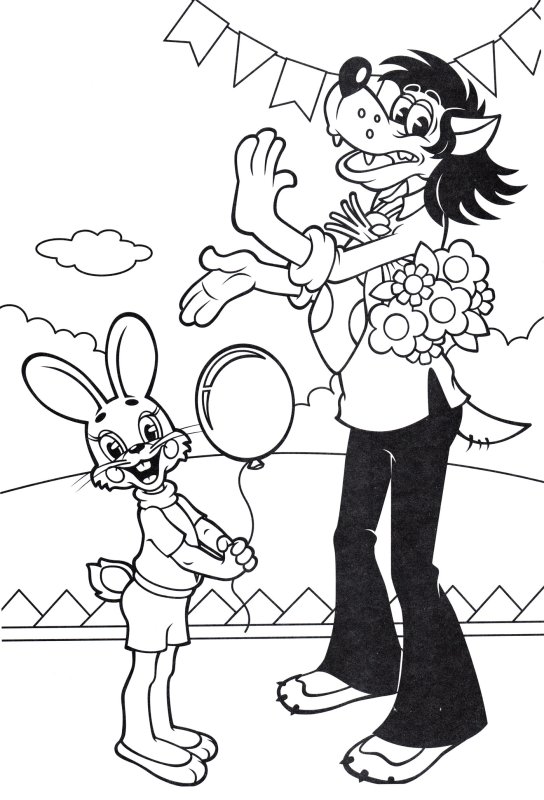 Волк из ну погоди раскраска для детей