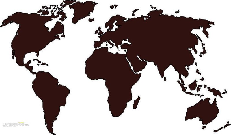 Карта мира трафарет на стену