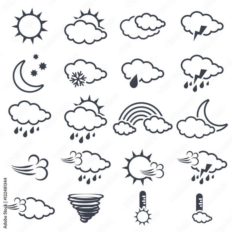 Раскраска погода для детей