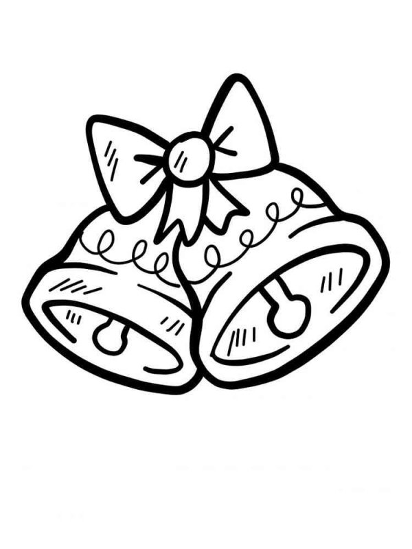 Колокольчик раскраска для детей