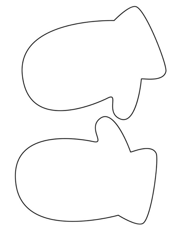 Трафарет для печенья варежка