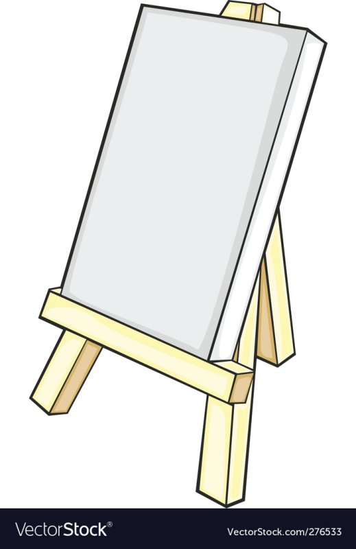 Мольберт на прозрачном фоне