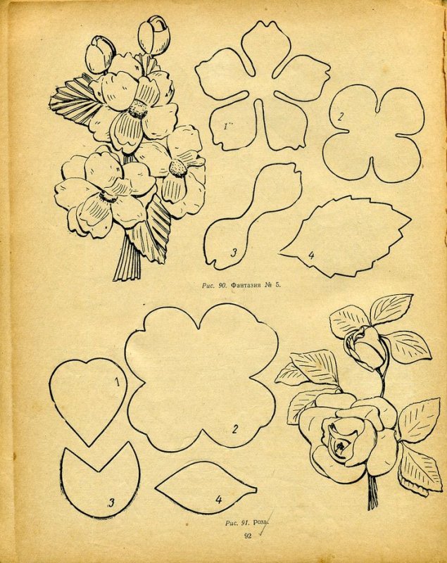 Выкройки цветов