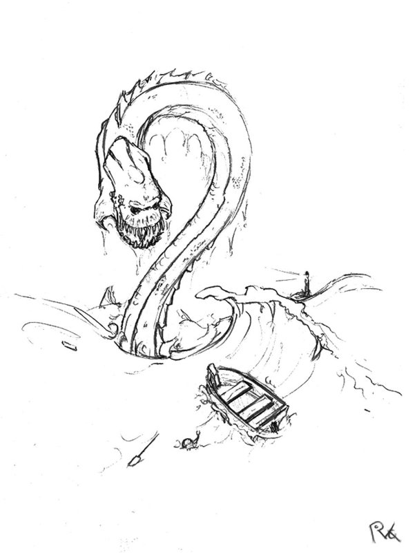 Левиафан арт карандашом