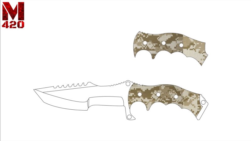 Huntsman нож чертеж