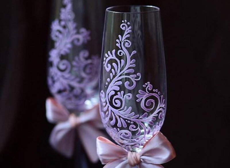Витражная роспись бокалов