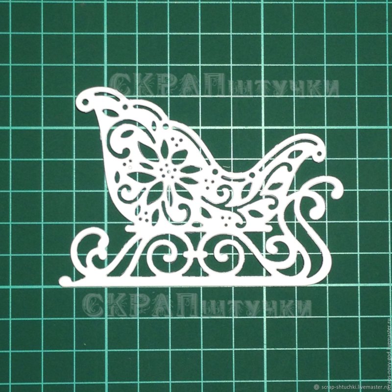 Сани Деда Мороза шаблон