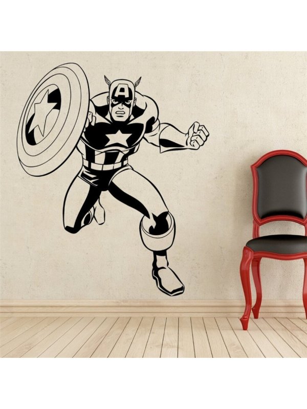 Трафарет на стену супергероев