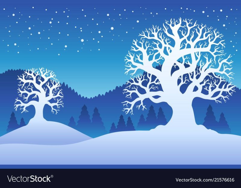 Дерево со снежинками