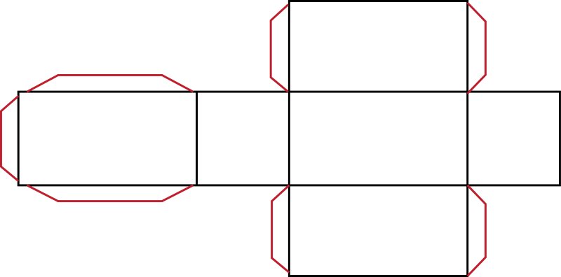 Чертеж развертка прямоугольного параллелепипеда