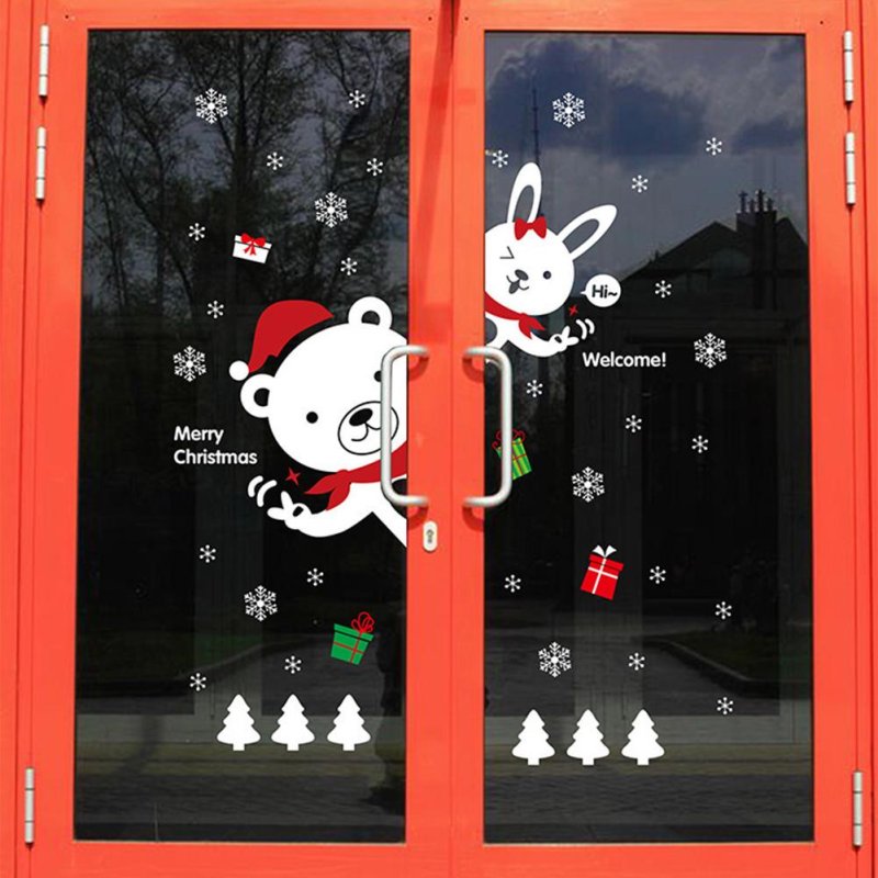 Наклейка на окно "Снеговик"