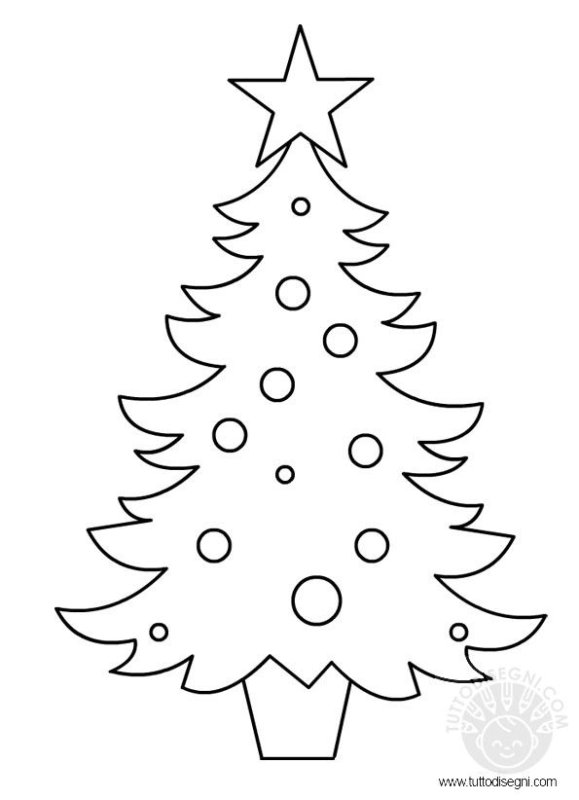 Елочка раскраска