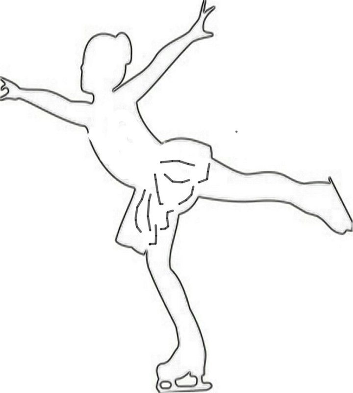 Трафарет фигуриста для вырезания