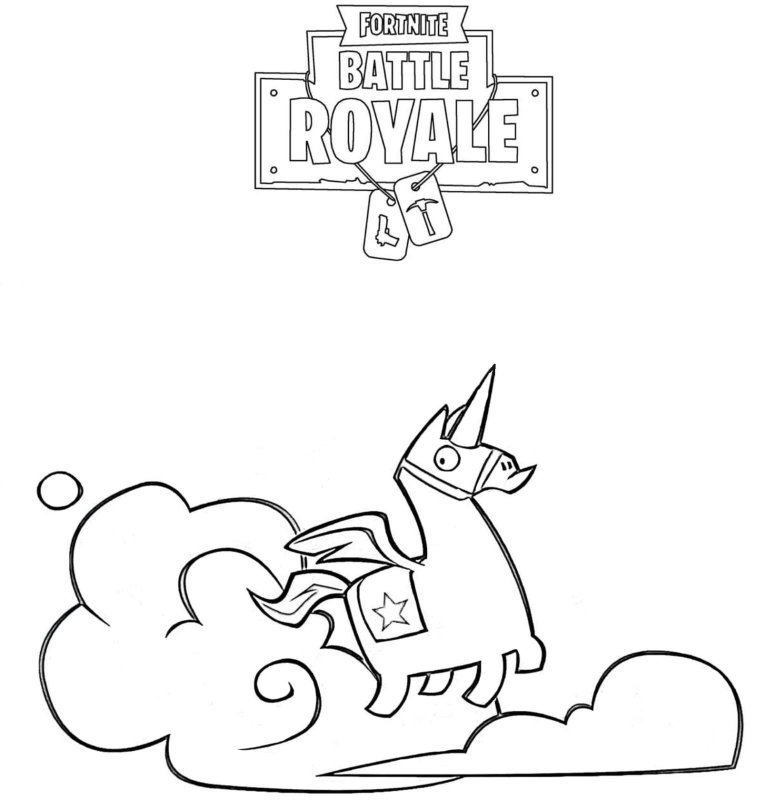 Разукрашки ФОРТНАЙТ лама