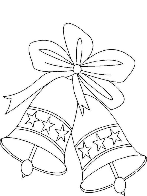 Рождественские колокольчики раскраска