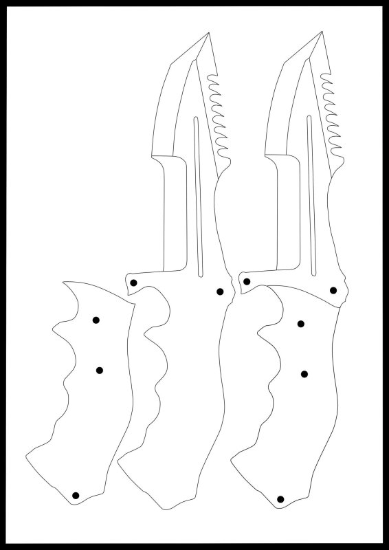 Huntsman нож чертеж