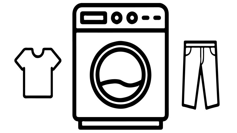 Трафарет стиральной машины для детей