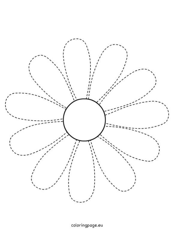 Ромашка рисунок раскраска