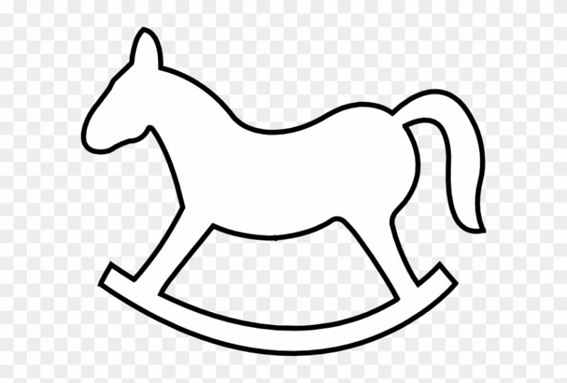 Лошадка качалка трафарет